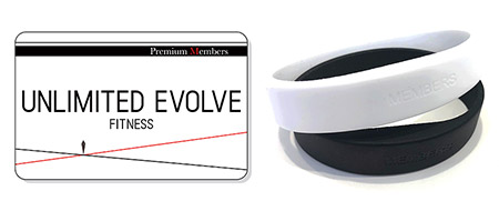 ICカードとICリストバンドの2タイプの会員証-導入事例:UNLIMITED EVOLVE FITNESS様
