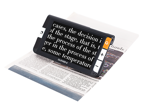 ハンドル付き携帯型拡大読書器「クローバー6」