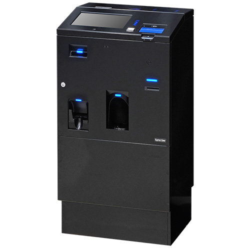 受付やフロントのカウンターに合わせて設置可能な自動精算機