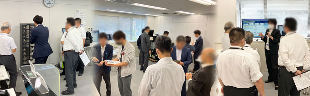 運送業向け基幹システムやICカードのデータ収集端末など、効率化・省力化製品を大阪会場でも多数展示