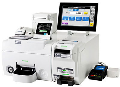 カウンターに設置するタイプの自動精算機　イニシャルコストを抑えて導入可能