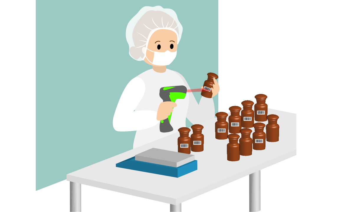 薬品調合時などの照合確認に：本質安全防爆バーコードスキャナー Bluetooth通信対応 BCS3678EX-ISの用途