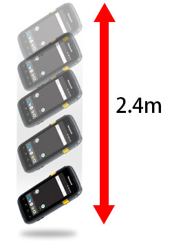 耐落下2.4mの高堅牢性