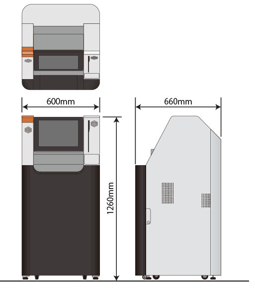 簡易証明書自動発行機　ADC-3100外観図