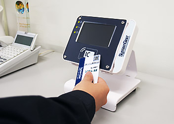 卓上据置スタンドもご用意 磁気カード・ICカード対応端末:PDC-300RX