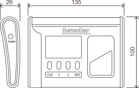 外観図:モバイルICカードリーダー PDC-50