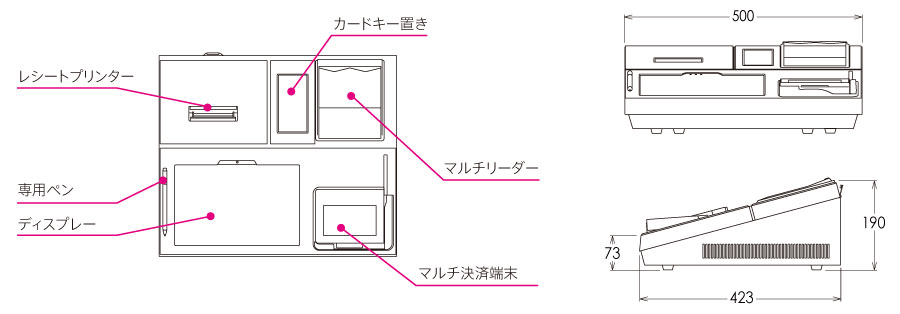 ホテル向けKIOSK端末 ADC-510の外観