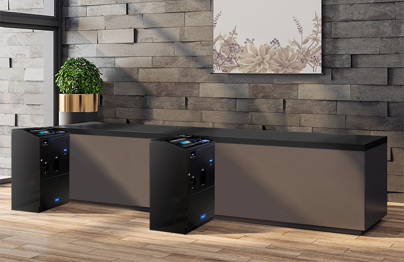 ホテルフロント設置イメージ:
L字配置