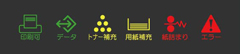 機器の状態を分かりやすいアイコンでお知らせします。:ADC-7000