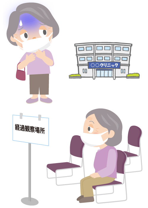 接種後待機時間チェック支援システム:アナフィラキシー症状を見逃さない