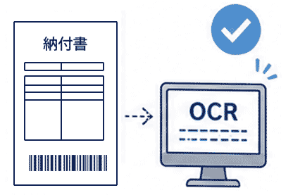 税公金/歳入金システムの特長2：高性能OCRで正確な読取を実現