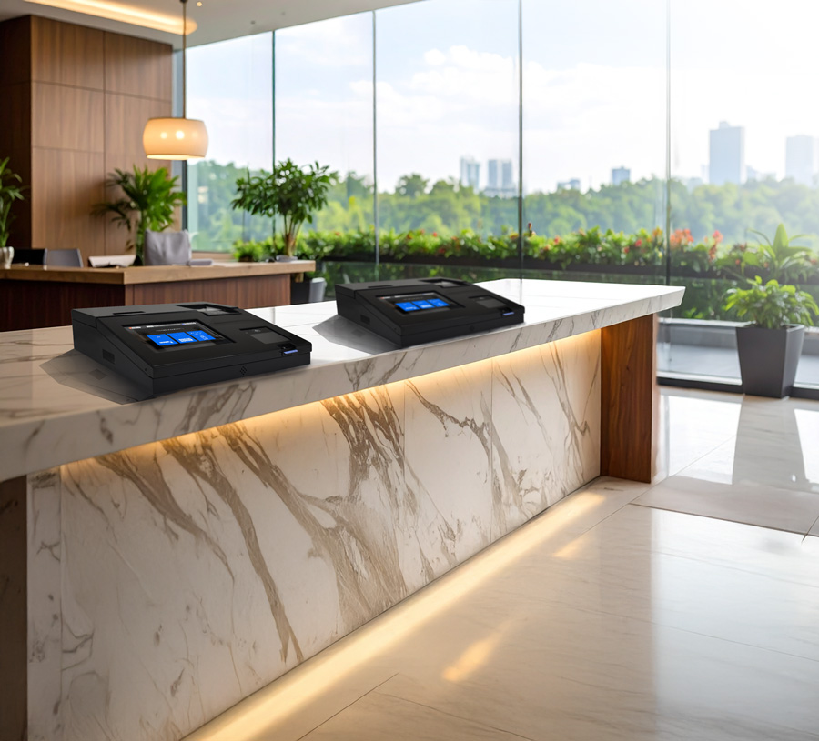 自動チェックイン・自動精算機の画面イメージ