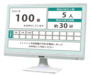 呼び出し表示ディスプレイは病院やクリニックで呼び出し番号や待ち人数を分かりやすく表示します