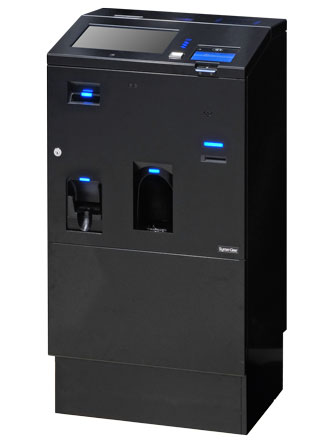 コンパクトな自動精算機は市役所・区役所の窓口前にも設置可能