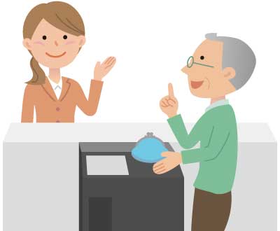 税金徴収を自動精算機が行うことで市職員の業務負担を減らしサービスに注力することができます。コンパクトサイズで対面設置が可能