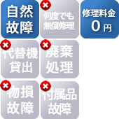 メーカー保証 保証対象