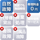 メーカー保証 保証対象